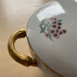 Vintage soup tureen, vegetable dish in white Limoge porcelain from TLB