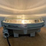 Grey Industrial Cast Aluminium Wall or Ceiling Light from Elektrosvit, 1970s