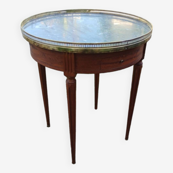 Table bouillotte avec plateau marbre