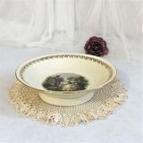 Compotier dish on porcelain piedouche mehun on yevre la gazelle retro