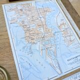 Southampton, England, original map printed in 1913.
