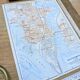 Southampton, Angleterre, plan original imprimé en 1913.