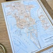 Southampton, England, original map printed in 1913.