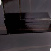 Art-deco bar furniture in macassar and acid-engraved mirror