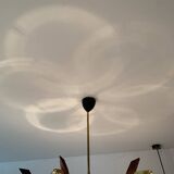Lustre en laiton et teck