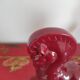 Pair of red porcelain horse bookends