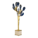 Jacques Duval Brasseur, Large golden brass cactus sculpture. 1992