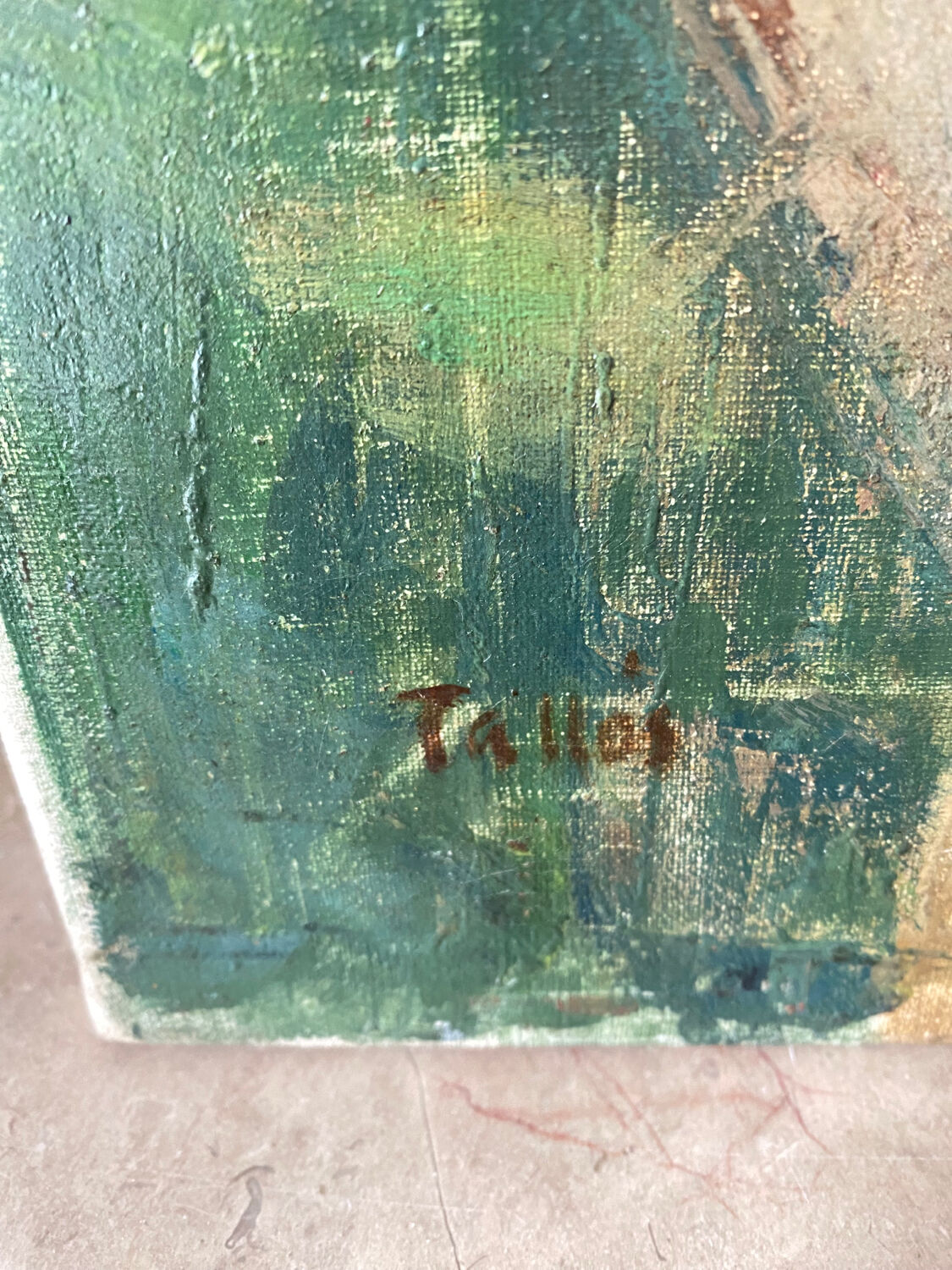 Portrait of a young girl signed Tallos