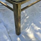 Broncz coffee table brass smoked glass