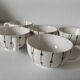 Set of 5 vintage Schramberg mugs – “Sonja” design, 1950s