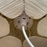 Hanging flower lampshade in fine canvas