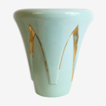 Vase en céramique, vert mint, France