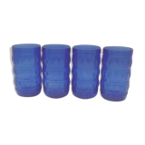 Lot of 4 blue glasses