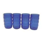 Lot of 4 blue glasses