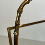 Bronze and brass faux-bamboo magazine rack by the Baguès house.