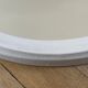 White enamelled cast iron mirror