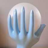 80s enameled ceramic hand lamp
