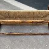 Straw bench from the 50s/60s