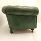 Former chesterfield green leather chair