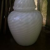 Lamp foot has helical decoration
