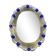Early 21st century venetian oval floreal hand-carving mirror in murano glass
