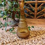 Amber Carved Glass Carafe with Stopper