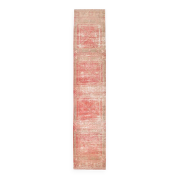 2x12 Stair Red & Pink Vintage Runner Rug, 73x382Cm