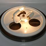 Large vintage white glass lamp model LT300 by Carlo Nason for Mazzega.