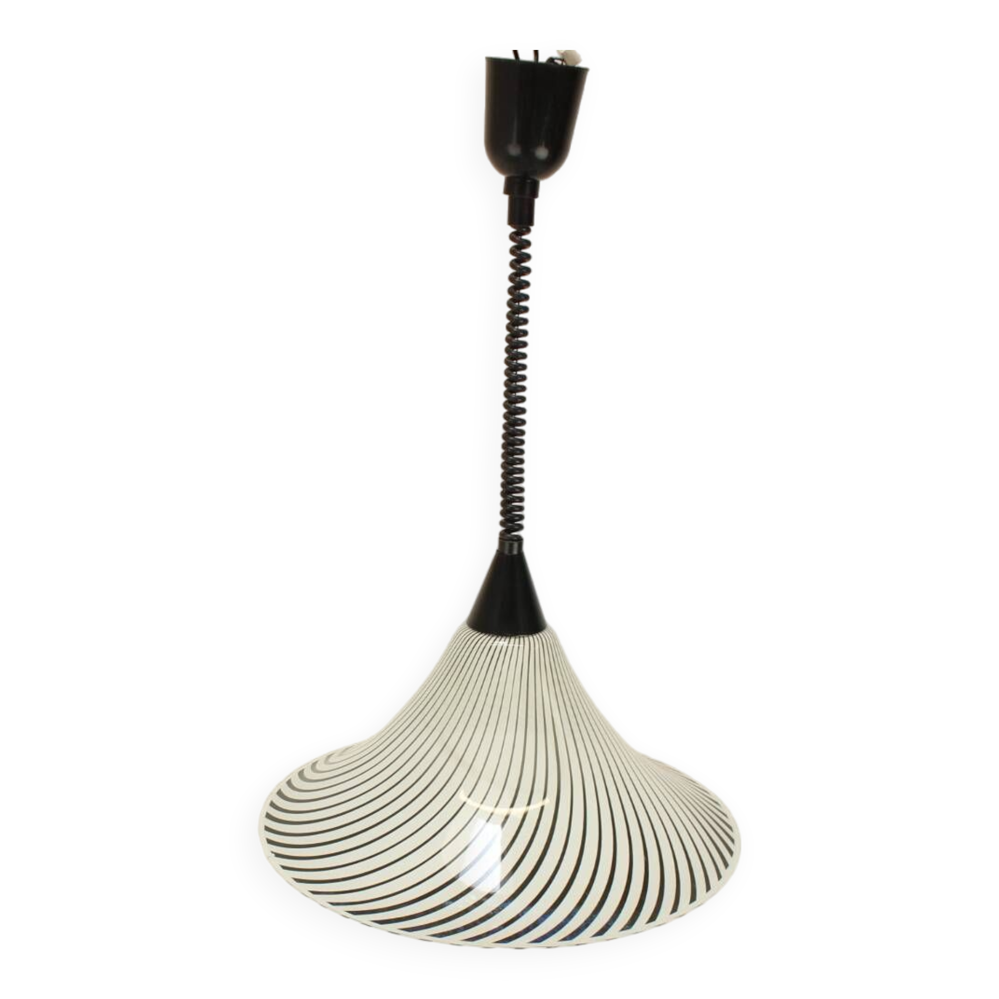 1960's Mid-Century Glass Chandelier in the style of "Trumpet", Czechoslovakia