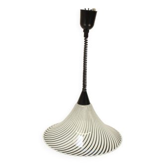 Lustre en verre du milieu du siècle dans le style « Trompette », Tchécoslovaquie, 1960