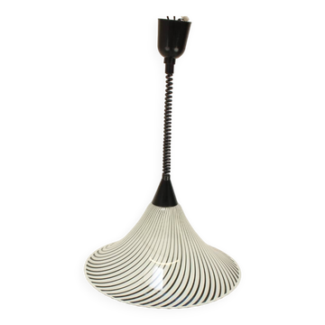 Lustre en verre du milieu du siècle dans le style « Trompette », Tchécoslovaquie, 1960