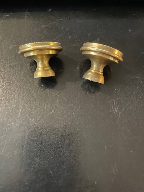 pair of Empire handles in solid chiselled brass
