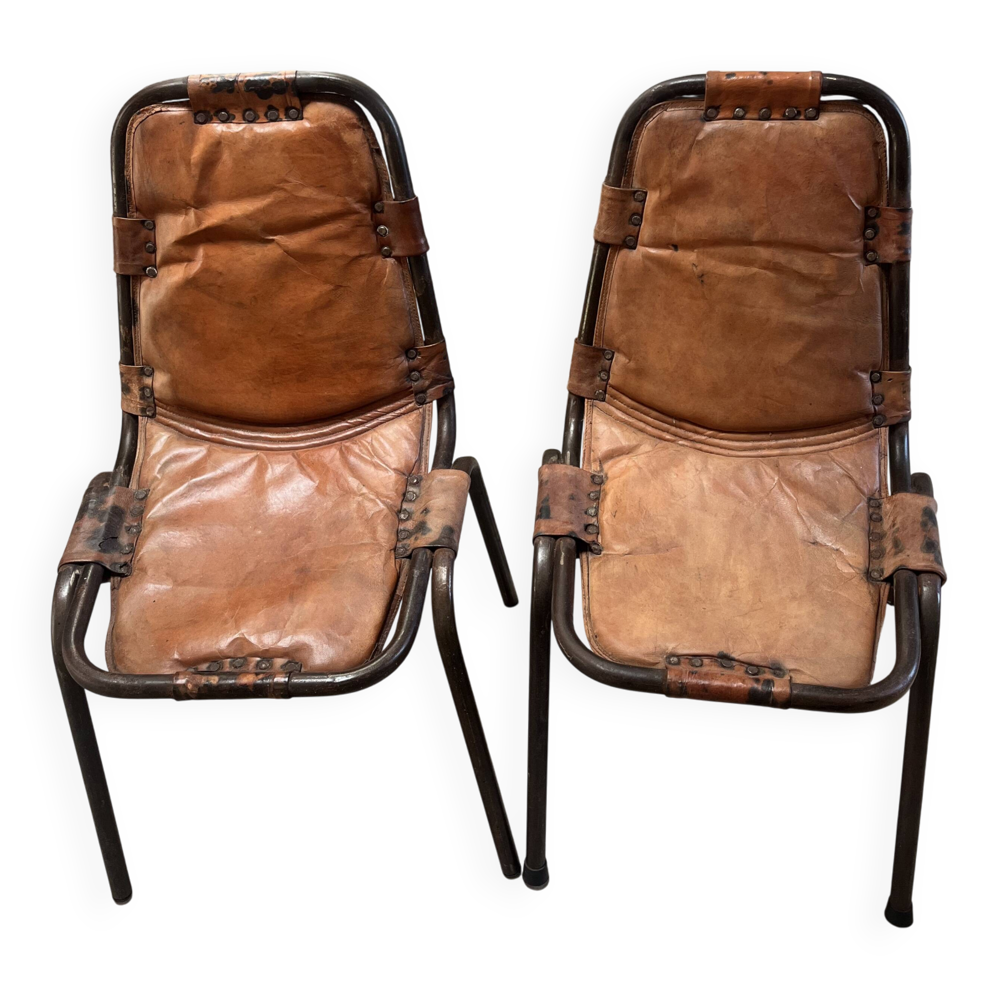 Paire de chaises Charlotte Perriand