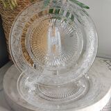Clear dessert plates