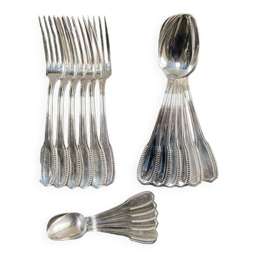 Old beaded silver metal housewife