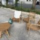 Lot de 3 fauteuils rotin Wengler