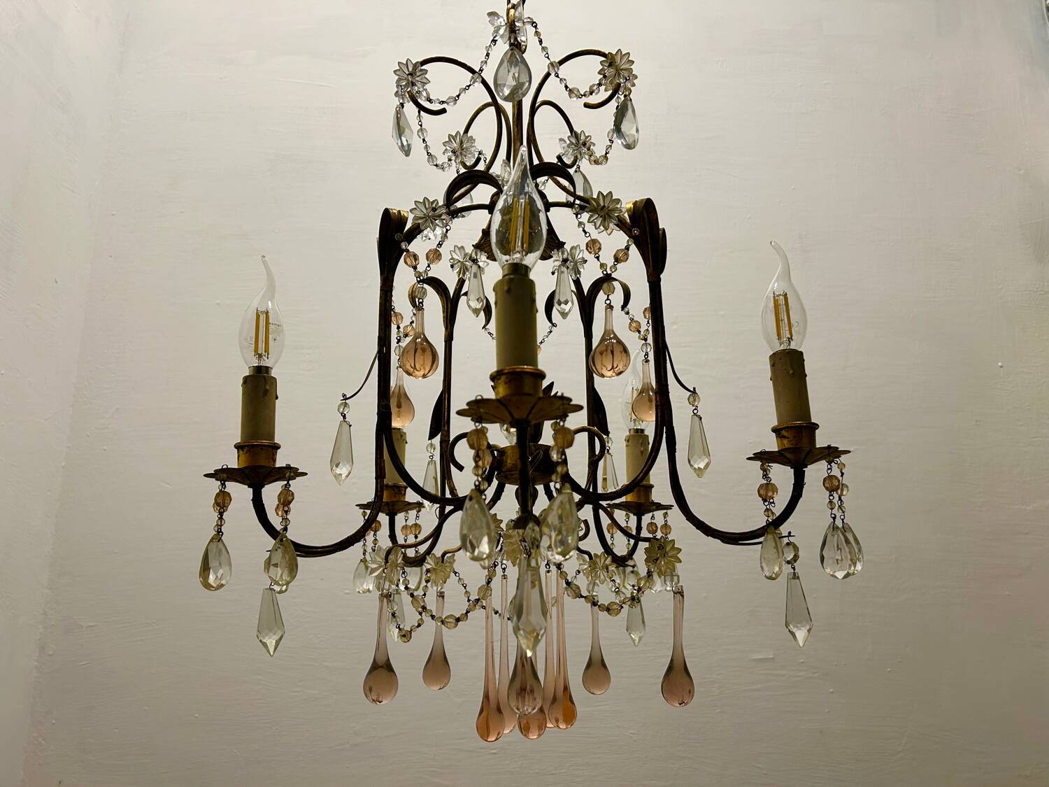 Florentine Murano Glass Drop Chandelier