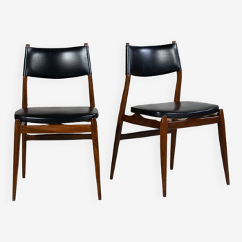 Paire de chaises scandinaves mid-century