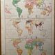 Map and photographic plate on human races from 1951