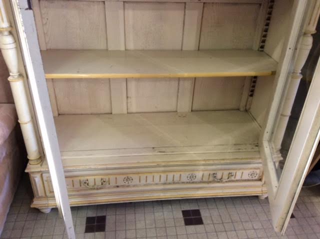 Beige cerused bookcase