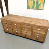 Double-sided display counter with 20 drawers