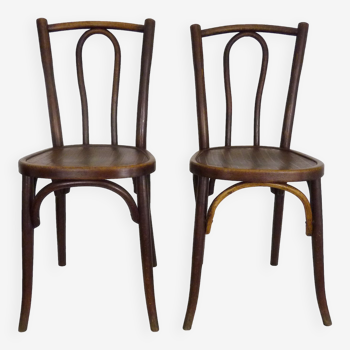 Paire de chaises de bistrot par Baumann meuble/Ducreuzet Montluçon. Année 30