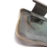 Beautiful Mid Century Brutalist abstract solid Bronze cast door Handle Germany 1960