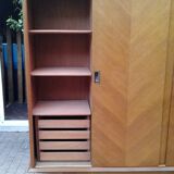 Wardrobe 3 doors sliding vintage feet compass