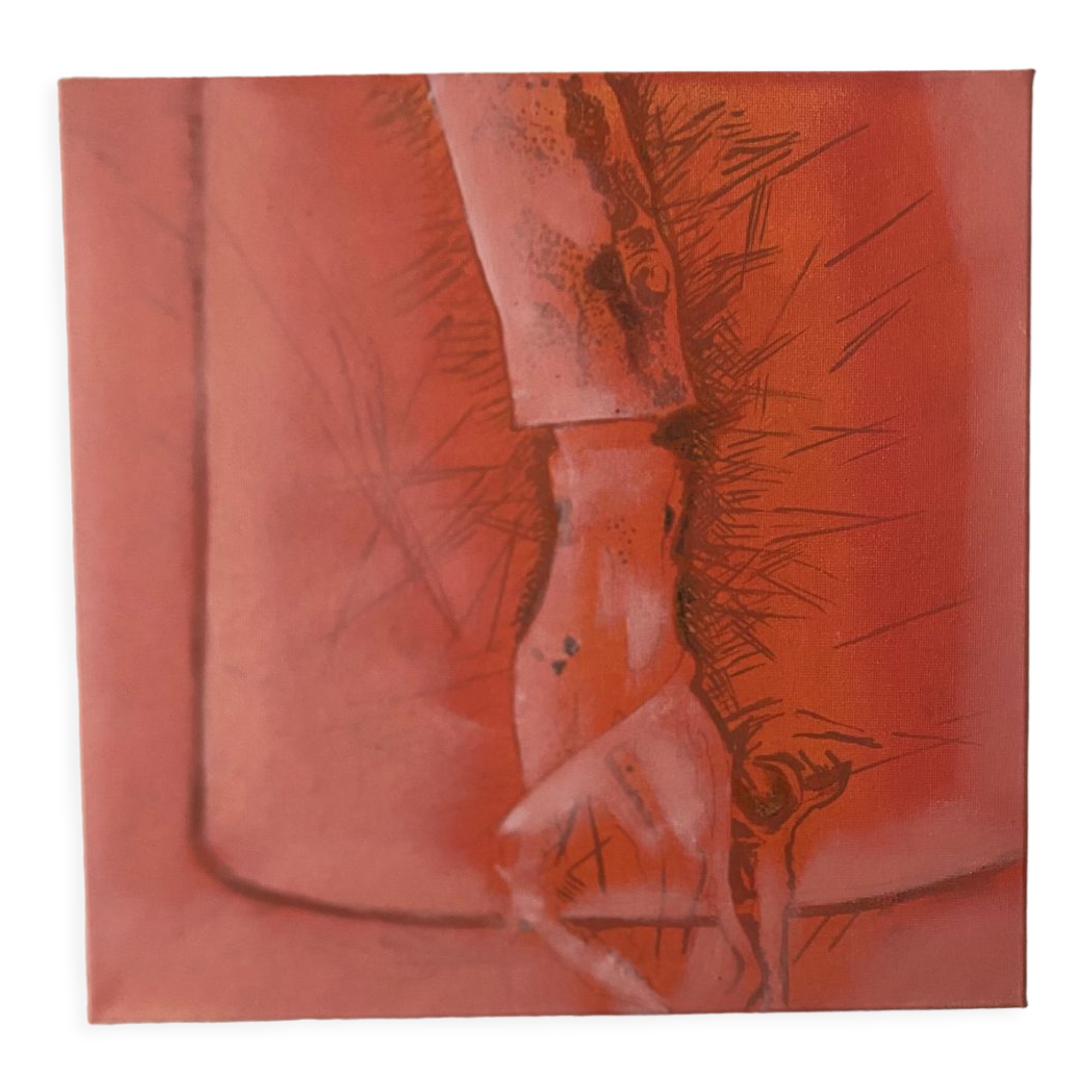 Poulpe huile sur toile