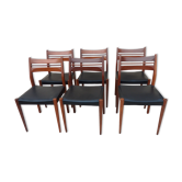 6 chaises teck scandinave  vintage