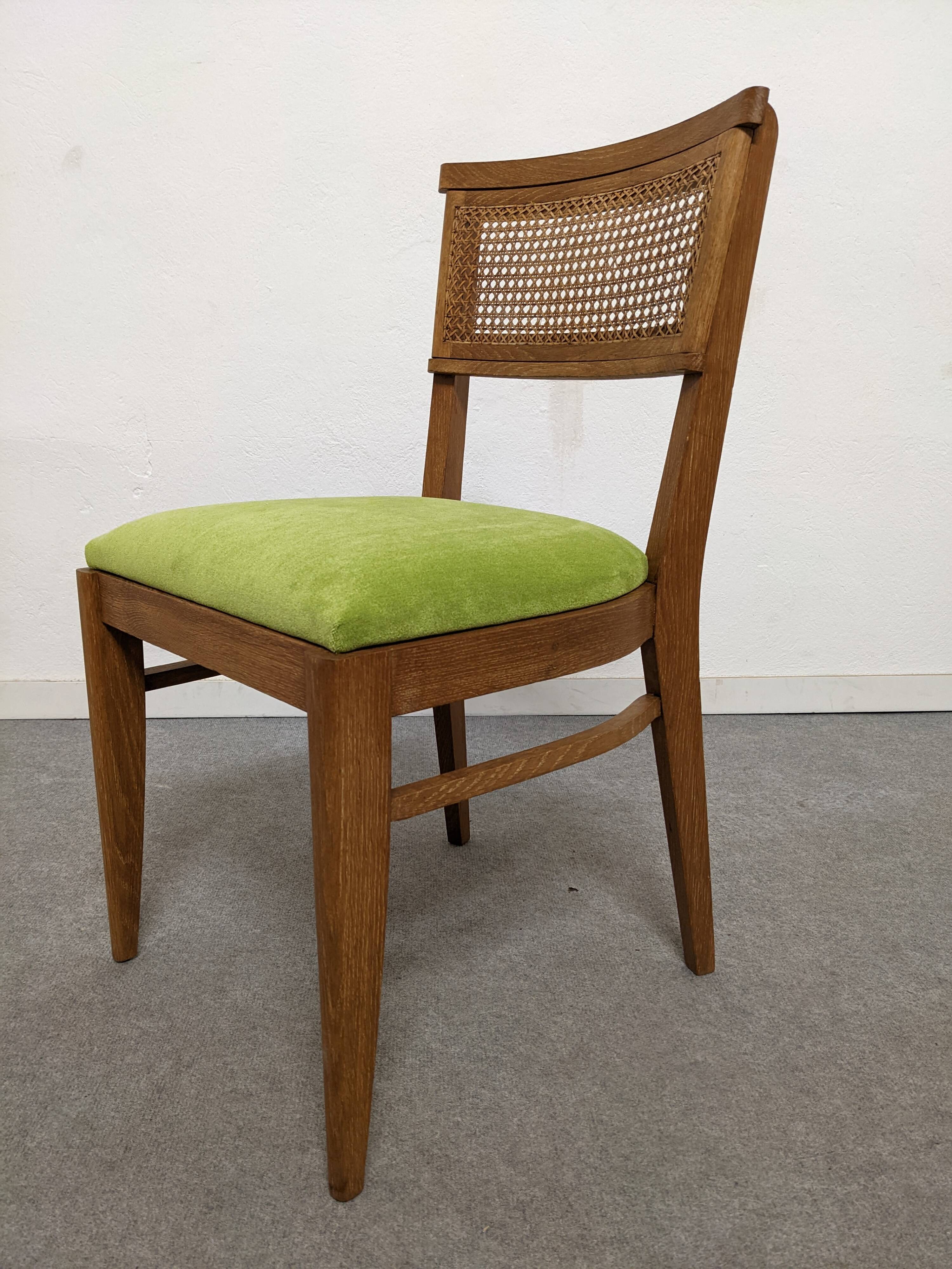 Paire de chaises cannées Art déco vers 1930