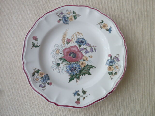 Earthenware compotier dish Digoin Sarreguemines model Agreste