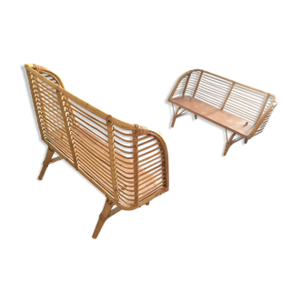 Rattan basket bed