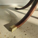 English dining room table in mahogany veneer late nineteenth with two extensions (from 1m80 to 2m80)